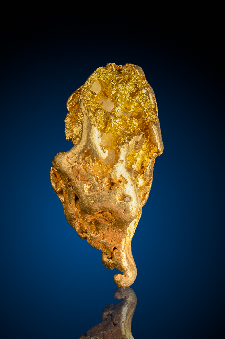 (image for) Extremely Rare Unusual Shape Natural Gold Nugget - American River, CA - 10.71 grams